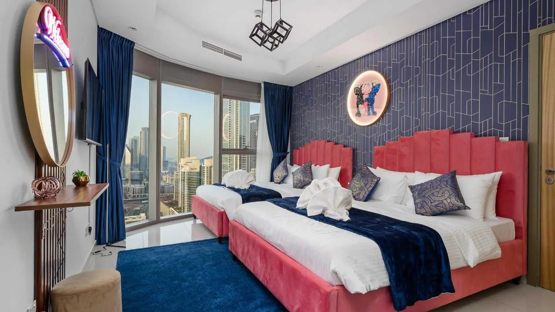 Super High Infinity Pool And Amazing Burj Khalifa View 3 Bedroom Apartment In Paramount Hotel Midtown Dubai 0*,